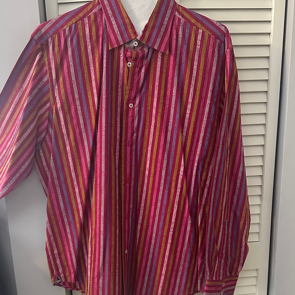 Robert Graham Multicolor Striped Dress Shirt
